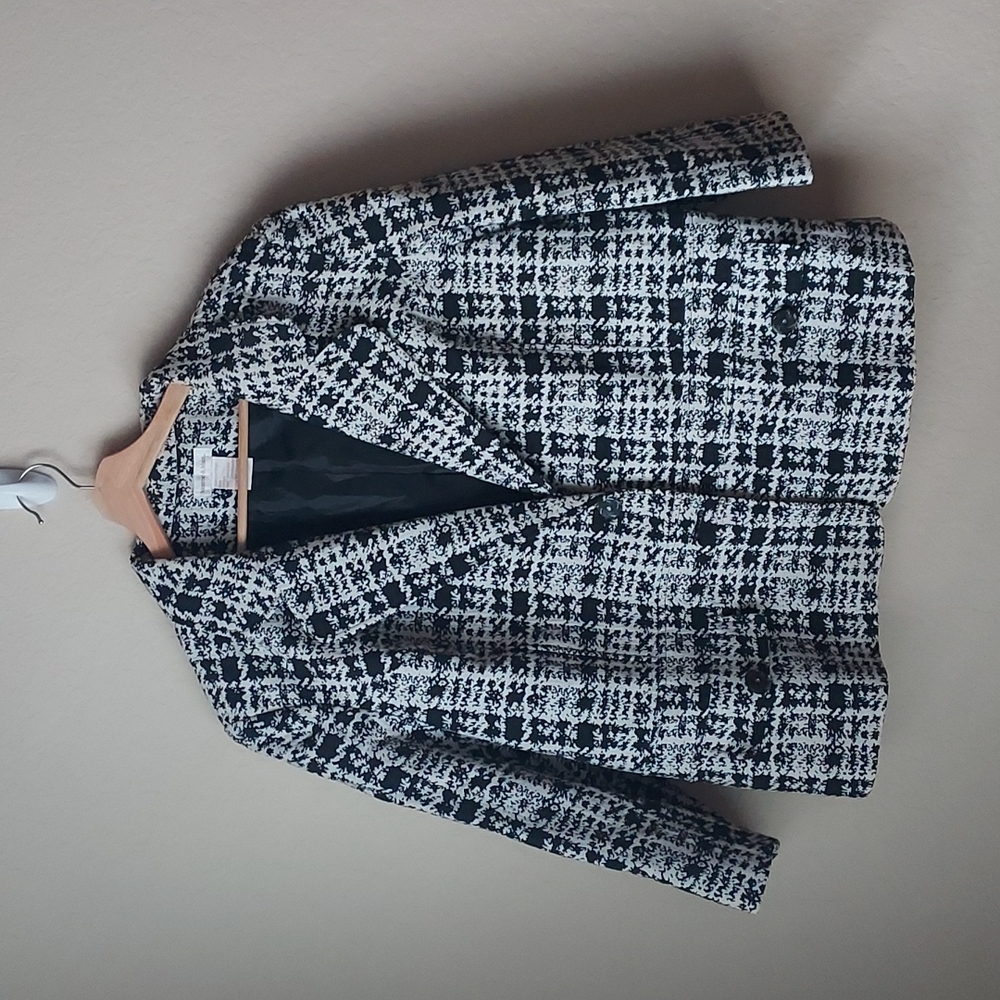 Black and White Blazer Jacket